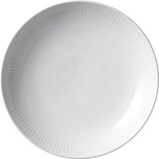 Royal Copenhagen Hvid Riflet moderne tallerken Ø 20 cm