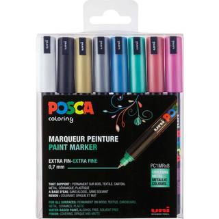 POSCA marker sæt PC-1MR 8 ass. metallic. farver
