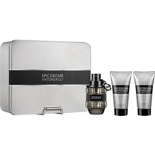 Viktor & Rolf Spicebomb Gavesæt 50ml EDT + 50ml Non-Foaming Shaving Cream + 50ml Aftershave Balm