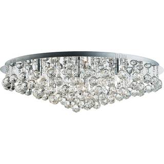 Loftslampe Hanna krom glas krystal kugler 80 cm