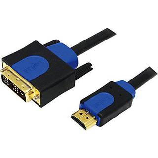 HDMI (Han) til DVI-D (Han) kabel. LogiLink. Guldbelagte stik. 5m
