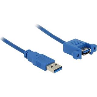 DeLOCK Cable USB 3.0 Type-A male>USB 3.0 Type-A fe panel-mount 1m