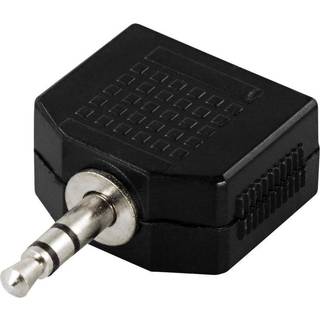 DELTACO DELTACO Y-adapter for lyd, 1 x 3,5 mm ha til 2 x 3,5 mm ho 7340004608363
