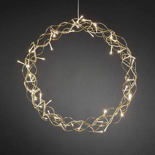 Lyskrans, 48 LED, Ø45 cm, sølv