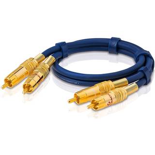 Phono Audio Tilslutningskabel [2x Cinch-stik - 2x Cinch-stik] 1.00 m Blå forgyldte stik Oehlbach NF 1 Master