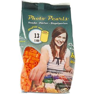 PhotoPearls, str. 5x5 mm, hulstr. 2,5 mm, medium, klar orange (13), 1100stk./ 1 pk.
