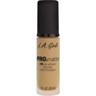 L.A. Girl Cosmetics PRO. Matte HD Langtidsholdbar foundation med mat effekt Skygge Beige 30 ml - 30 ml