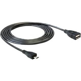 Delock USB-A 2.0 Kabel han til USB-B Micro han 0,5m - Transparent