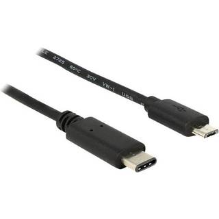Dual Easy USB 2.0 kabel - USB-A / Micro-B - Sort - 1 m
