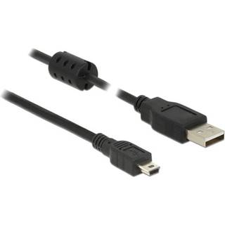 Delock USB-A 2.0 Kabel han til Mini USB-B han 3,0 m - Sort