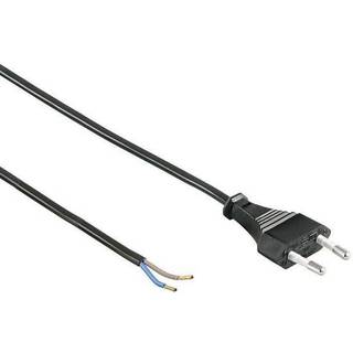 Goobay Kabel med euro-kontakt för montering, 1,5 m, svart Euro-kontakt (typ C, CEE 7/16) > lösa kabeländar