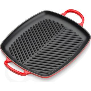 Le Creuset Rechteckige Grillplatte Signature Gusseisen Kirschrot 30cm