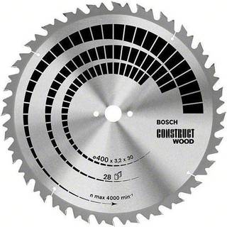 Rundsavsklinge til træ Bosch CONSTRUCT WOOD; 400x3,2x30,0 mm; Z28; 20°