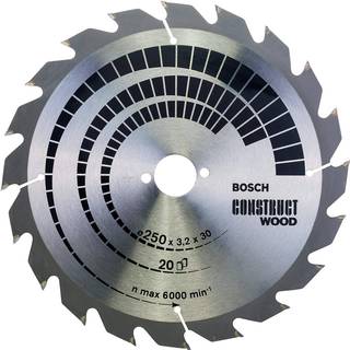BOSCH Rundsavsklinge Construct Wood 250 x 30 x 3,2 mm; 20