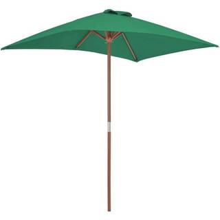 haveparasol 150x200 cm træstang blå