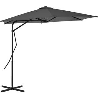 parasol med stålstang 300x230 cm terrakotta