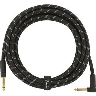Fender Deluxe Guitar Kabel Vinkelstik (Black Tweed, 4,5m)