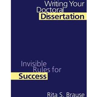 Writing Your Doctoral Dissertation