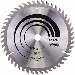 Bosch Rundsavsklinge Optiline Ø184x2,6x16mm 48t - 2608641181