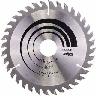 BOSCH Rundsavsklinge Optiline Wood 165 x 30 x 2,6 mm, 36