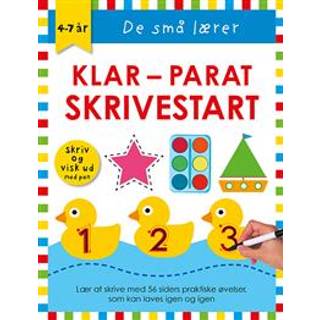 De små lærer - Skriv og visk ud - Klar-parat-skrivestart - papbog med ikke-permanent pen og spiralryg