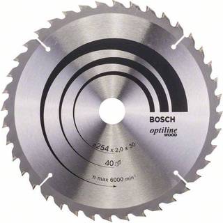 Bosch Rundsavsklinge 254x30mm 40t 10gr Træ - 2608640438 ✓ På lager - klar til levering og afhentning