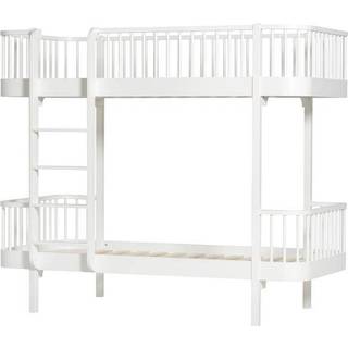 Oliver Furniture Wood Original køjeseng - Eg m. stige i front Wood køjeseng uden madras