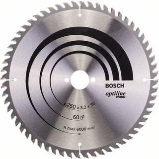 BOSCH Rundsavsklinge Optiline Wood 250 x 30 x 3,2 mm, 60