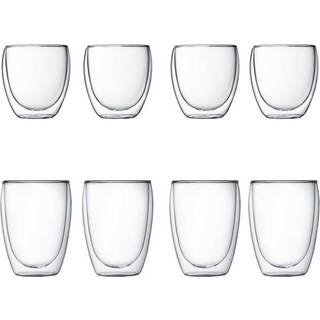 Bodum Pavina Dobbeltvægglassæt Med 8 Stk - Drikkeglas Borosilikatglas Transparent - K4558-10