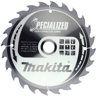 Rundsavsklinge til træ Makita SPECIALIZED; 165x1,5x20,0 mm; Z24; 20°
