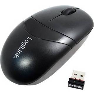 LogiLink Mouse optical wireless 2.4 GHz with 3 Button black - Mus - Optisk - 3 knapper - Sort
