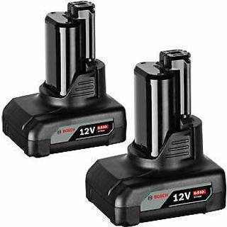 Bosch batteri GBA 12 V, 2 x 6 Ah og lader GAL 12 V-40 sæt