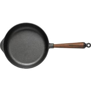 Skeppshult Walnuss Servierpfanne 25 cm - Gusseisen mit Walnussholzgriff - Braun,Schwarz