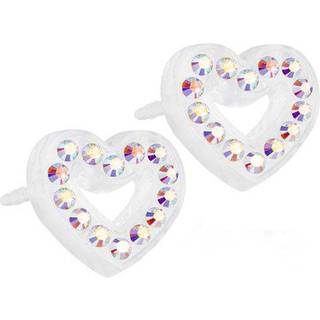 Blomdahl Medical Plastic Brilliance Heart Hollow 10mm Rainbow