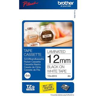 Brother TZe-231S2-tape 12 mm x 4 meter sort/hvid