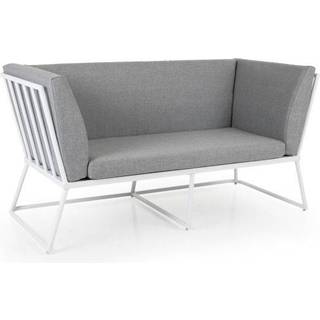 Brafab Vence 2-personers sofa Hvid med pion red hynde
