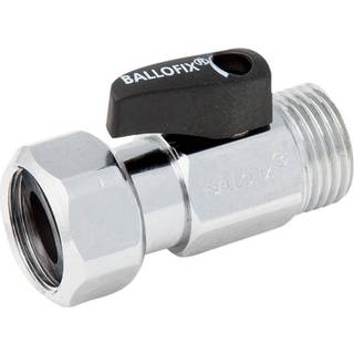 Broen Ballofix Kuglehane 1/2''. Nippel-målerforskruning. Med håndtag. Krom