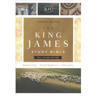 The King James Study Bible, Full-Color Edition, Cloth-bound Hardcover, Red Letter