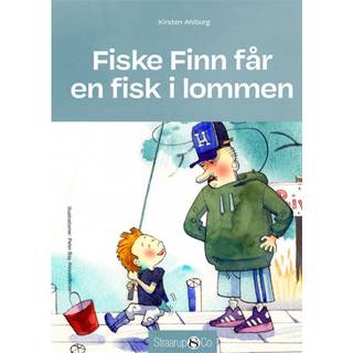 Fiske Finn får en fisk i lommen