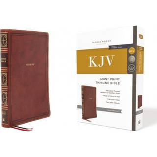 KJV Holy Bible: Giant Print Thinline Bible, Brown Leathersoft, Red Letter, Comfort Print: King James Version