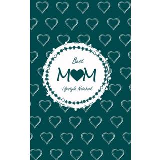 Best Mom Lifestyle Write-in Notebook, Dotted Lines, 288 Pages, Wide Ruled, Size 6 x 9 Inch (A5) Hardcover (Olive Green)