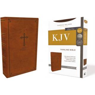 KJV Holy Bible: Thinline, Brown Leathersoft, Red Letter, Comfort Print: King James Version