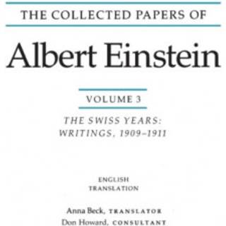 The Collected Papers of Albert Einstein, Volume 3 (English)