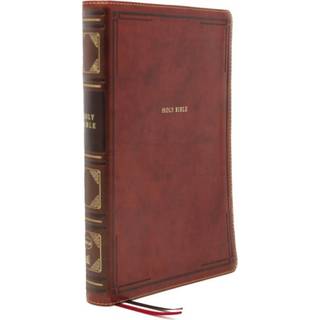 NKJV Holy Bible, Super Giant Print Reference Bible, Brown Leathersoft, 43,000 Cross references, Red Letter, Comfort Print: New King James Version