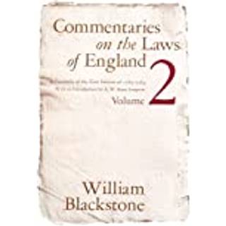 Commentaries on the Laws of England, Volume 2