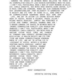 minor cosmopolitan – Thinking art, politics, and the universe together otherwise