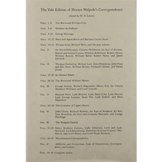 The Yale Editions of Horace Walpole's Correspondence, Volume 30