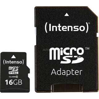 Intenso® 16GB Micro SD Klasse 10 Hukommelseskort inkl. Adapter