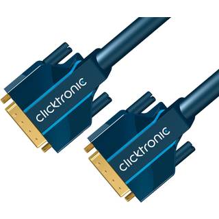ClickTronic DVI-kabel Premium-kabel | 1x DVI-stik  1x DVI-stik | 5,0 m | WQXGA @ 60 Hz