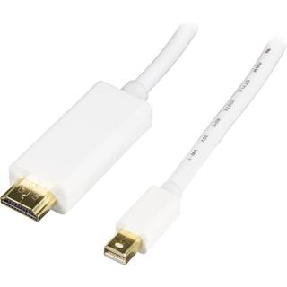 Deltaco Mini DisplayPort til HDMI 2m Hvid